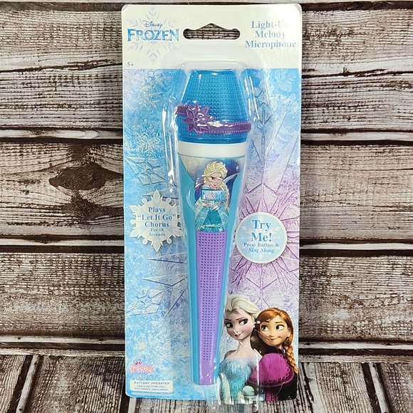 Disney Toys Disney Frozen Elsa Toy Microphone Light Up Plays Let It Go Chorus Melody New